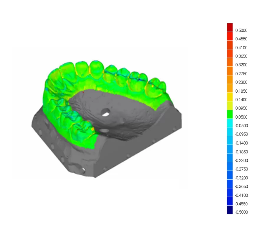 エッジマックス歯科3Dプリンターの解像度