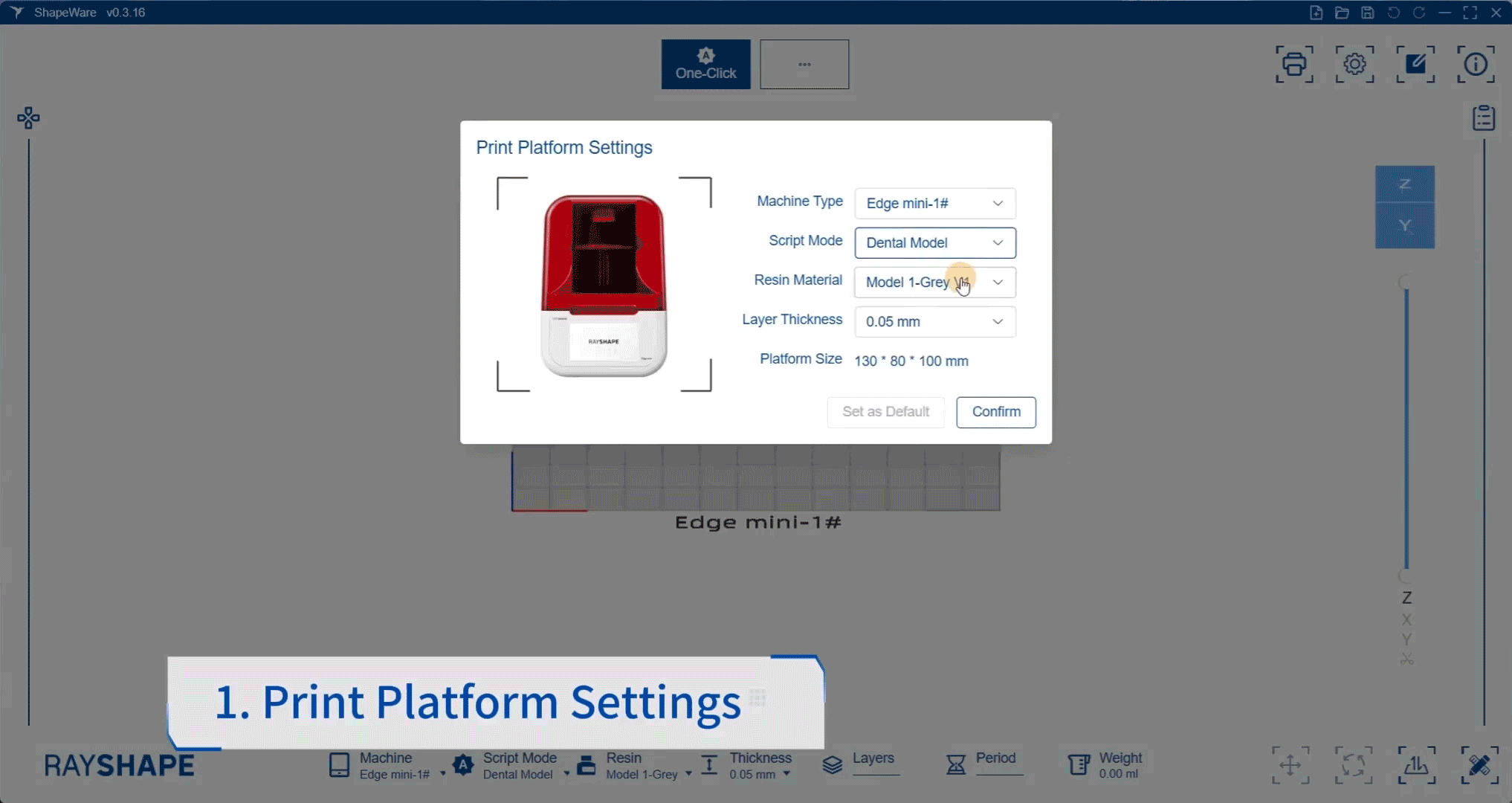 ワンクリック歯科モデル